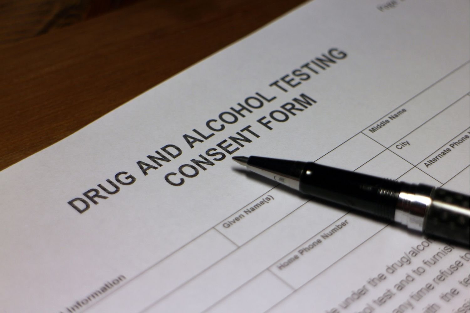 pre-employment drug test consent form